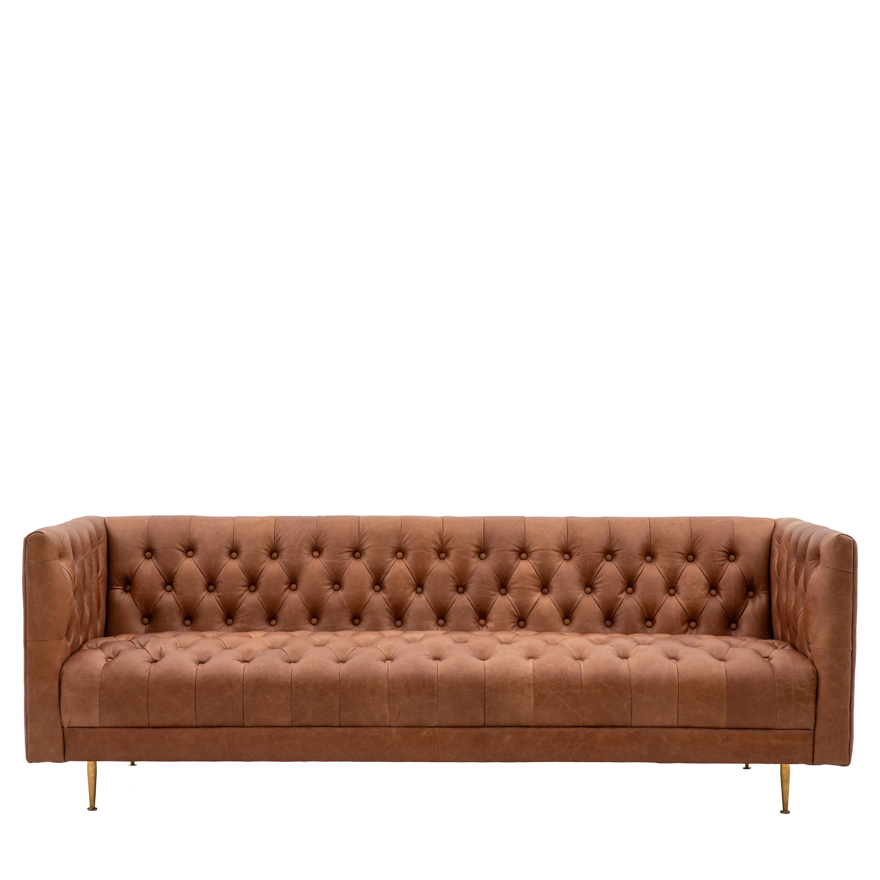 Castro Antique Brown Leather Sofa | 3 Seater